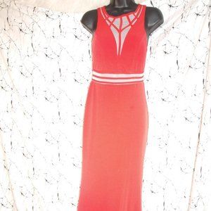 MARILYN MONROE Inspired Long Red DRESS BY SEQUIN HEARTS SIZE 3 USED4PHOTO SHOOTS